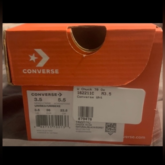 BRAND NEW Converse - Unisex Chuck 70 Low Top M3.5 (162211C) White(Cream) - Picture 7 of 7